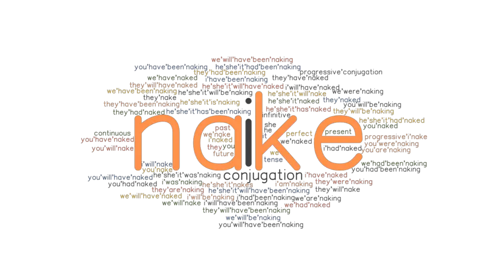 Nake Past Tense Verb Forms Conjugate Nake Grammartop