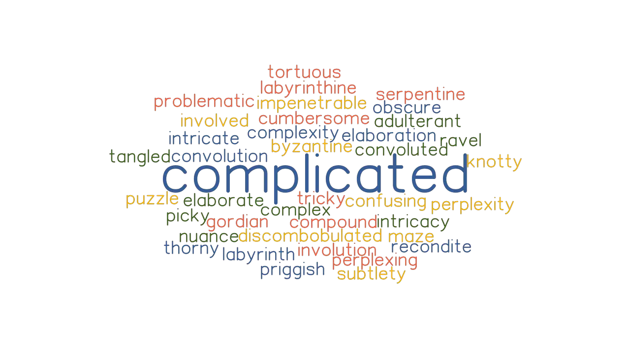 COMPLICATED Synonyms And Related Words What Is Another Word For 