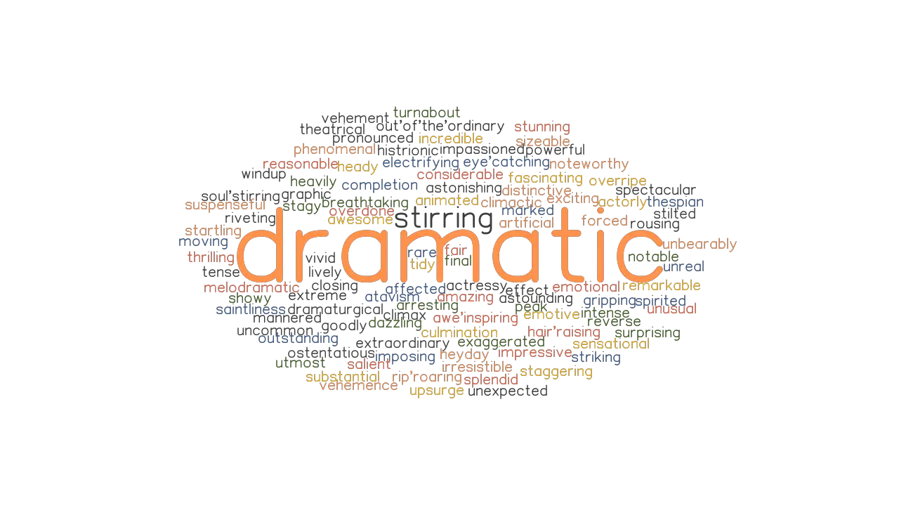 DRAMATIC Synonyms And Related Words What Is Another Word For DRAMATIC 