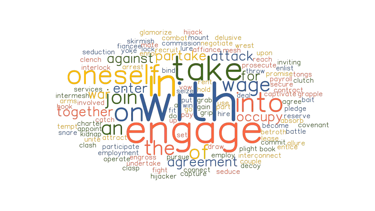 ENGAGE Synonyms And Related Words What Is Another Word For ENGAGE 