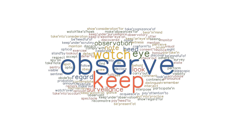 OBSERVE Synonyms And Related Words What Is Another Word For OBSERVE 