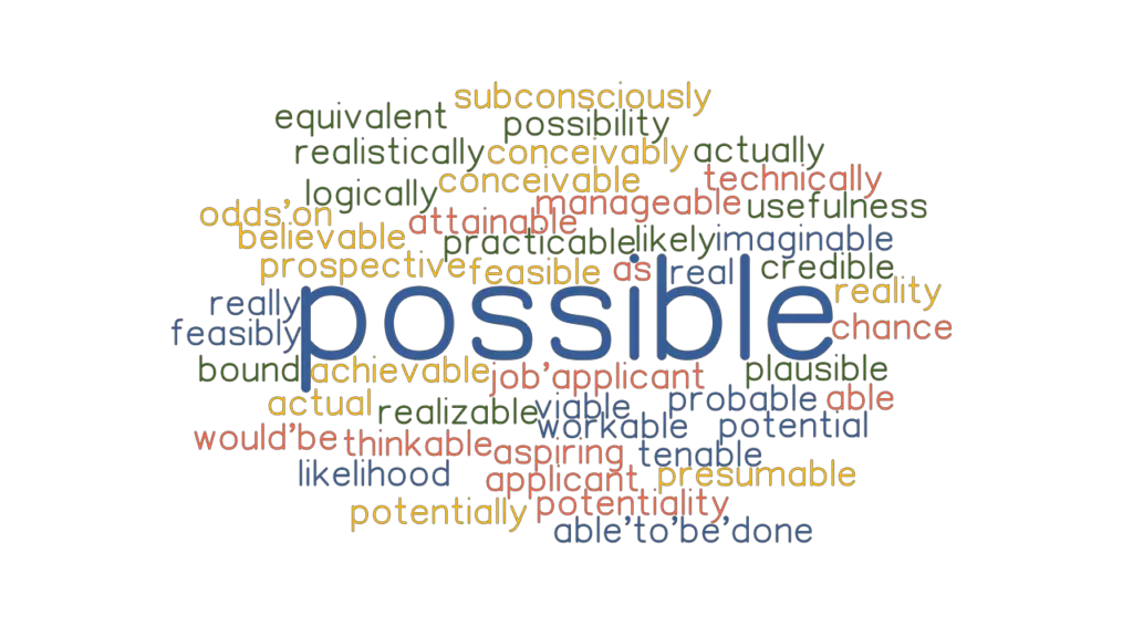 POSSIBLE Synonyms And Related Words What Is Another Word For POSSIBLE 