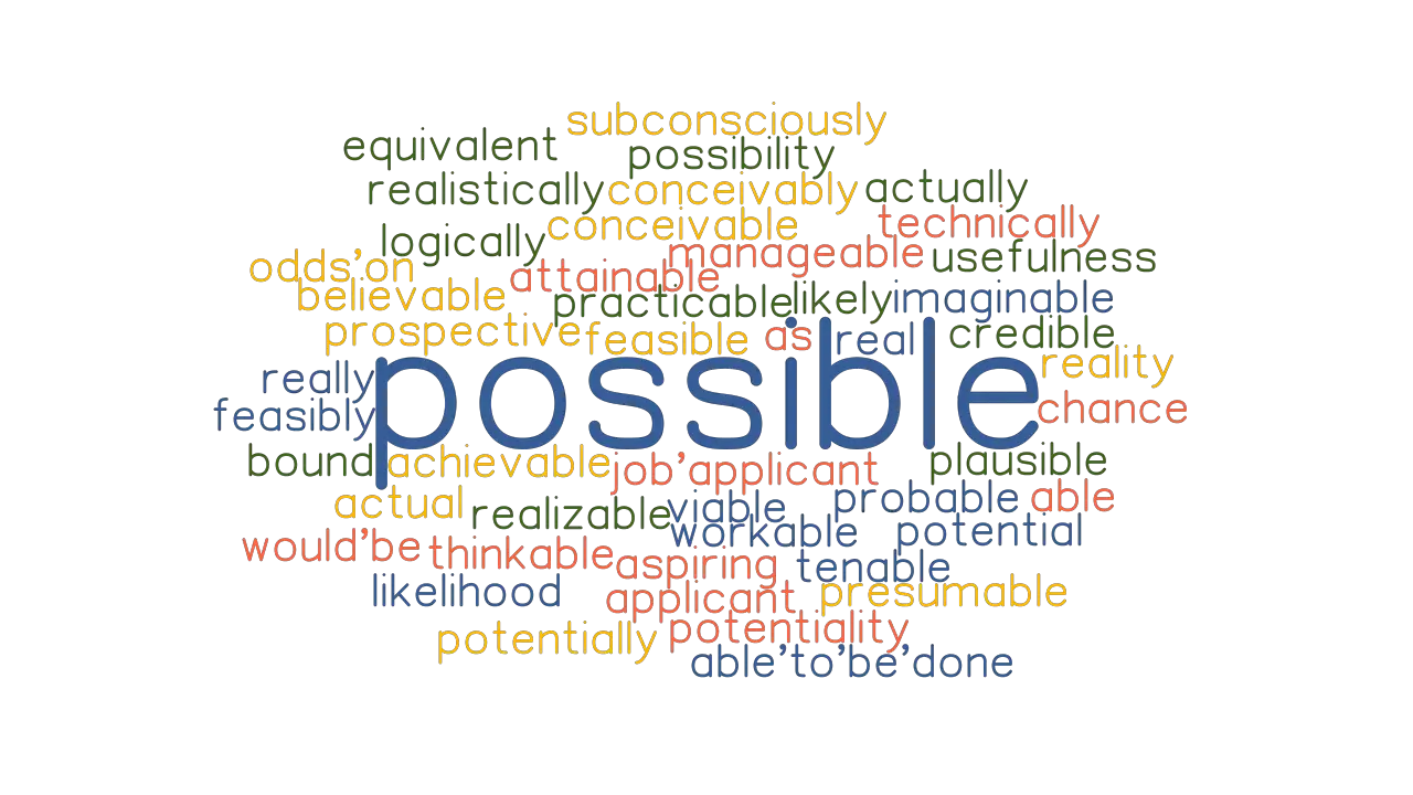 POSSIBLE Synonyms And Related Words What Is Another Word For POSSIBLE 