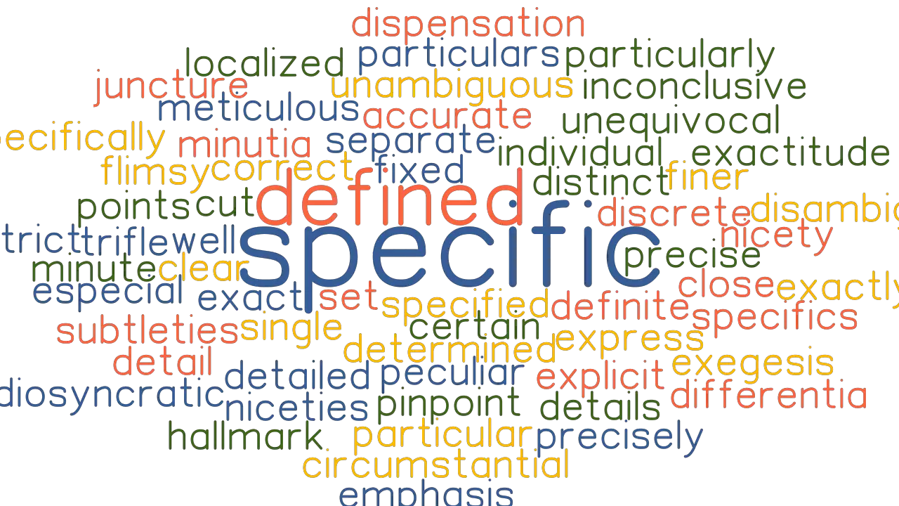 SPECIFIC Synonyms And Related Words What Is Another Word For SPECIFIC 