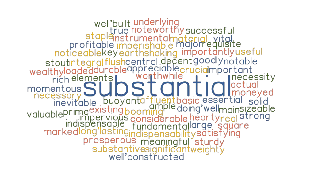 SUBSTANTIAL Synonyms and Related Words. What is Another Word for ...