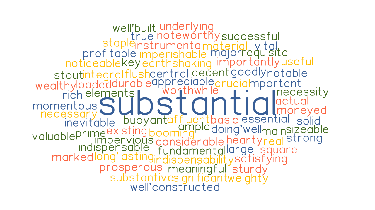 SUBSTANTIAL Synonyms And Related Words What Is Another Word For 