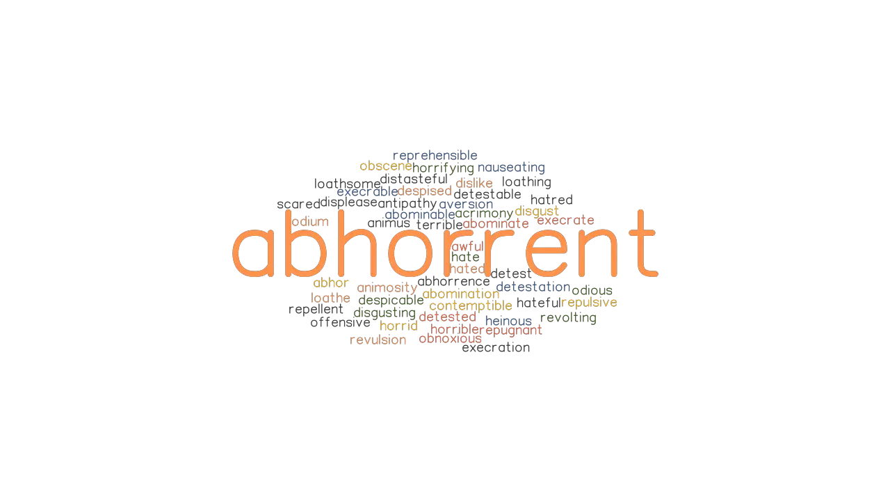 ABHORRENT Synonyms And Related Words What Is Another Word For 