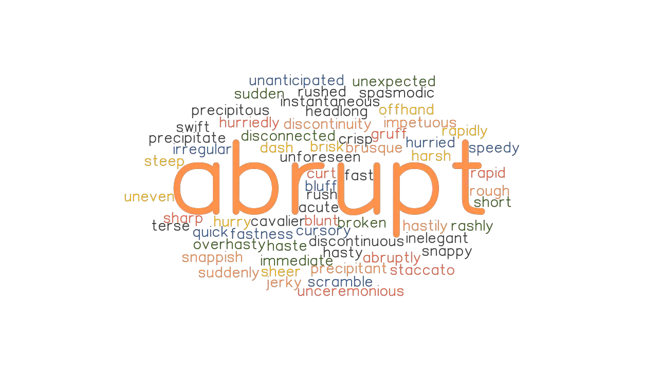 ABRUPT Synonyms And Related Words What Is Another Word For ABRUPT 