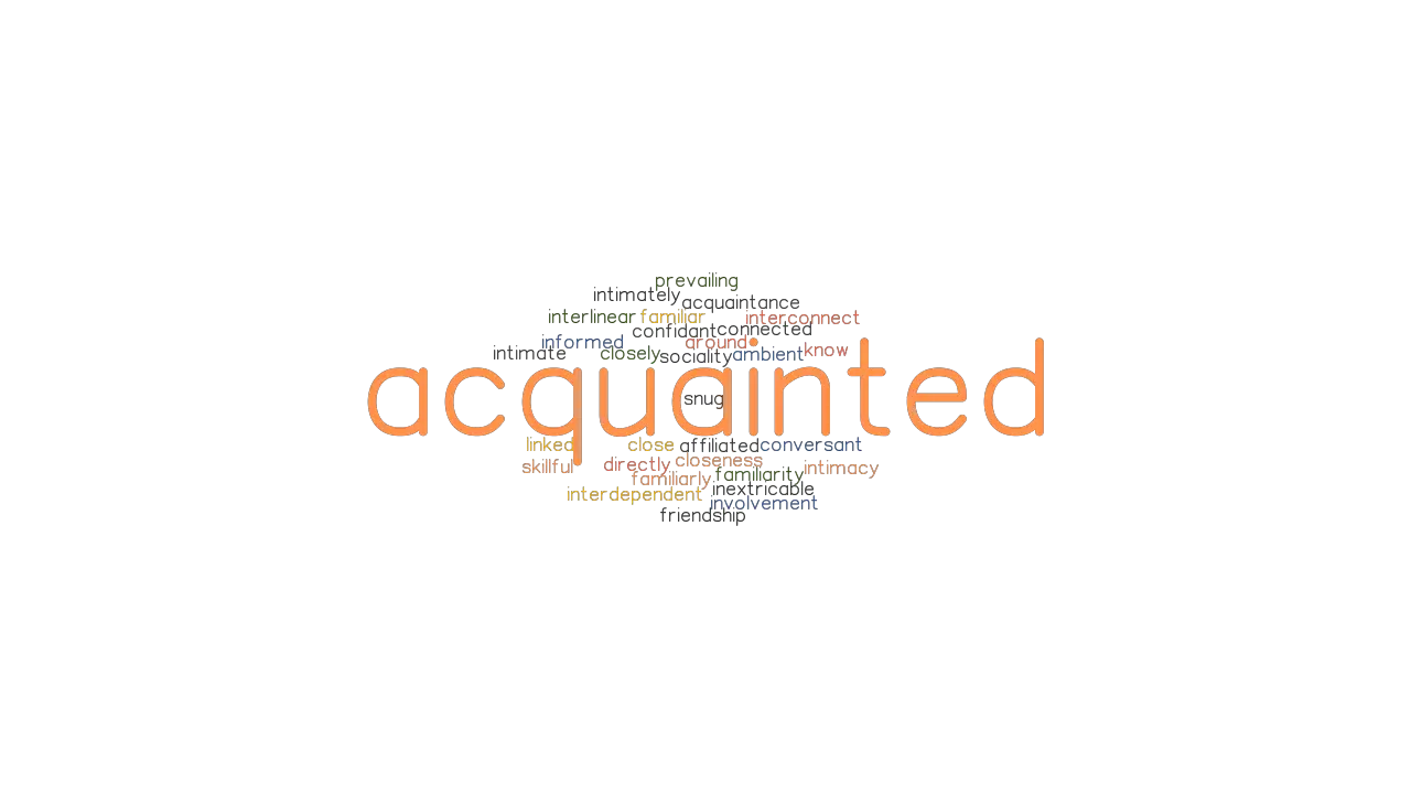 Acquainted Synonyms And Related Words What Is Another Word For Acquainted Grammartop Com