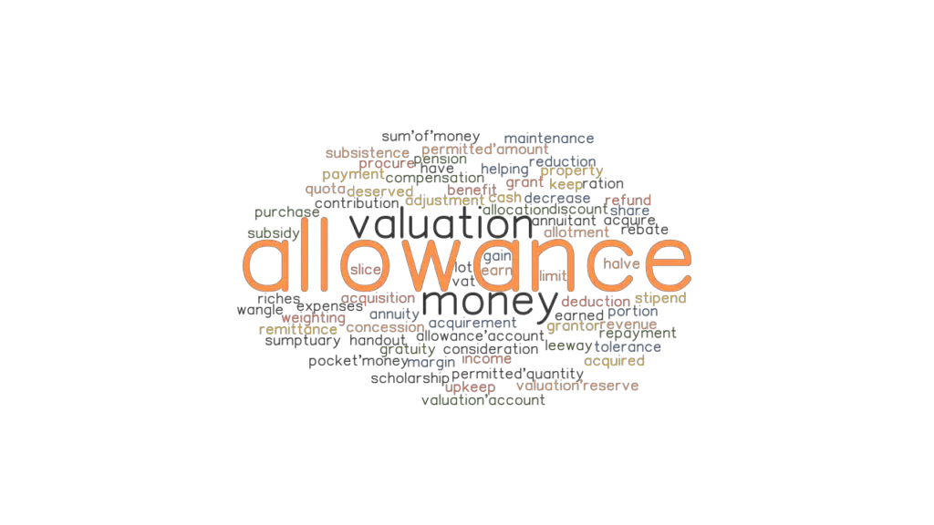 ALLOWANCE Synonyms and Related Words. What is Another Word for