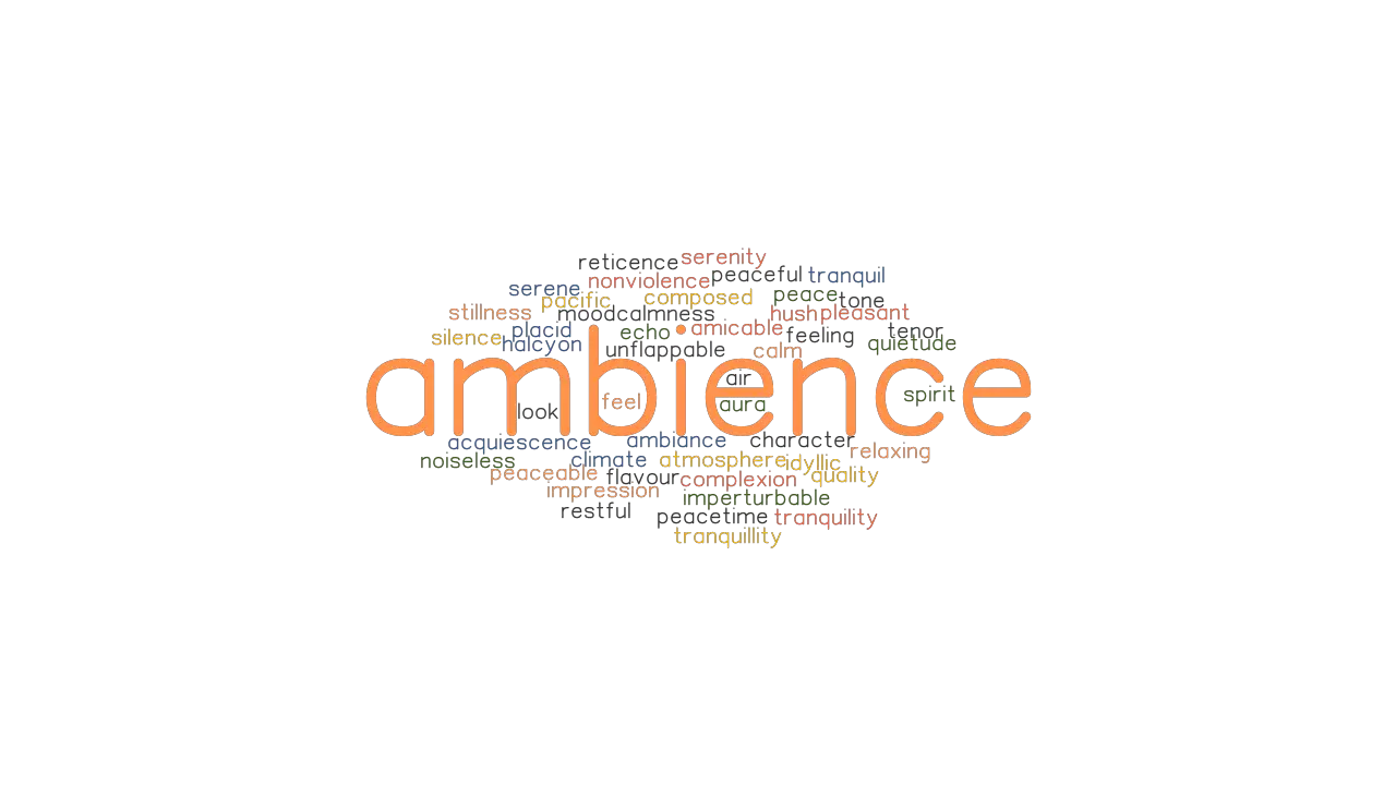 AMBIENCE Synonyms And Related Words What Is Another Word For AMBIENCE 