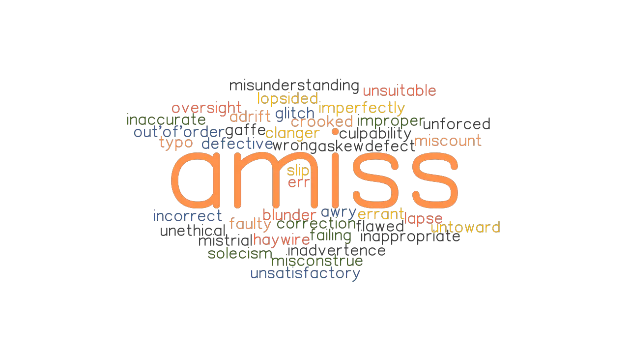 AMISS Synonyms And Related Words What Is Another Word For AMISS 