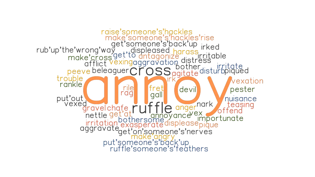 ANNOY Synonyms and Related Words. What is Another Word for ANNOY ...