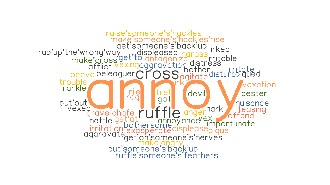 ANNOY Synonyms And Related Words What Is Another Word For ANNOY 