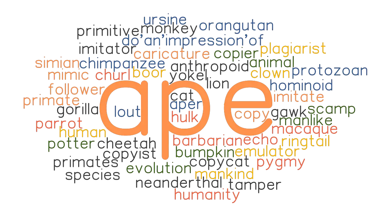 Ape Synonyms And Related Words What Is Another Word For Ape Grammartop Com