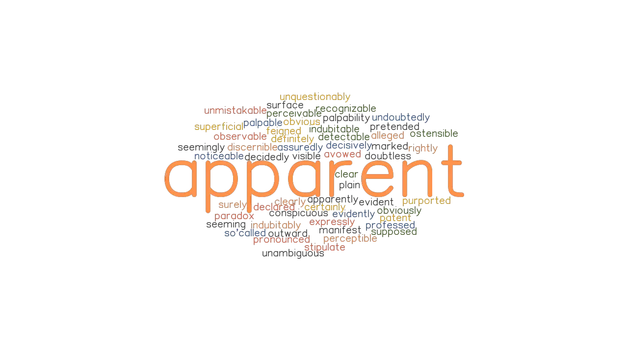 APPARENT Synonyms And Related Words What Is Another Word For APPARENT 