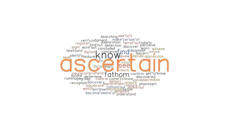 What Is Another Word For Ascertain