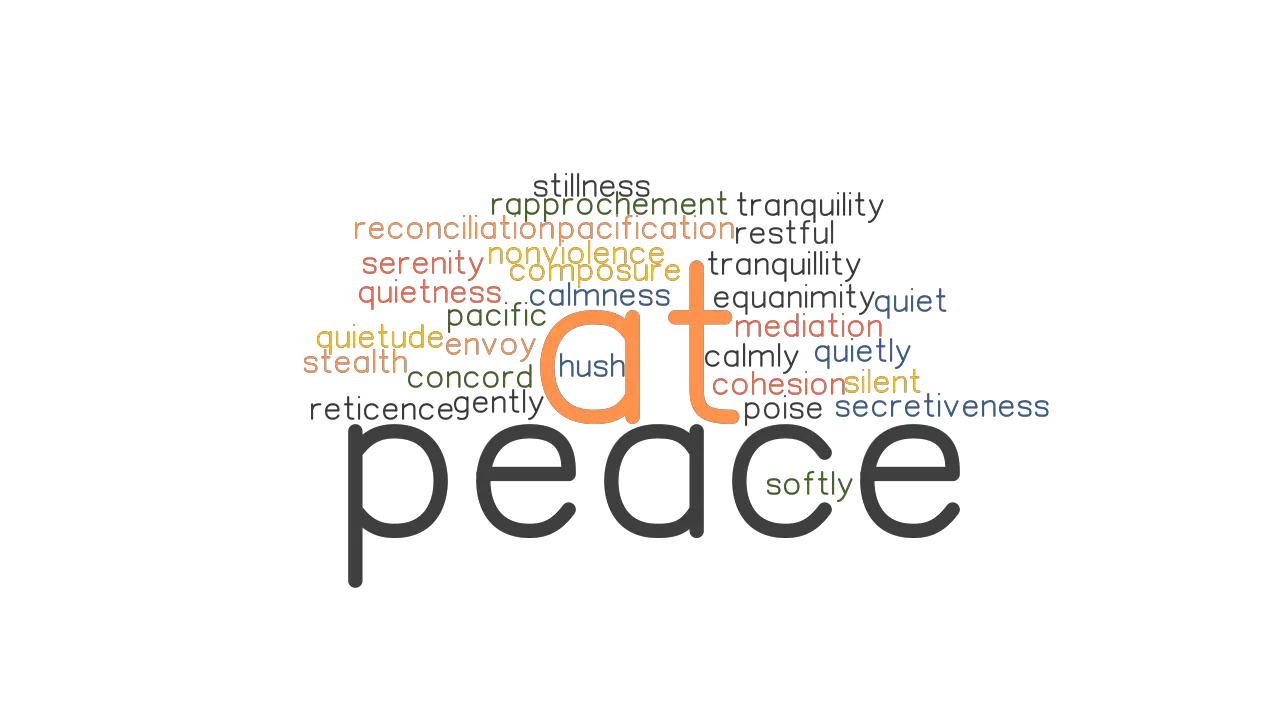 AT PEACE Synonyms And Related Words What Is Another Word For AT PEACE 