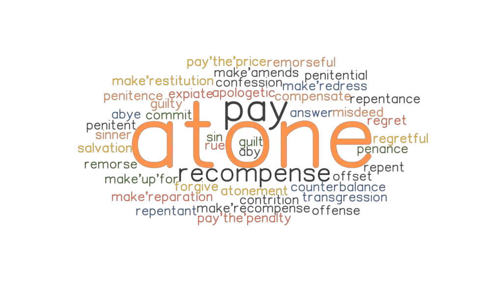 ATONE: Synonyms and Related Words. What is Another Word for ATONE 