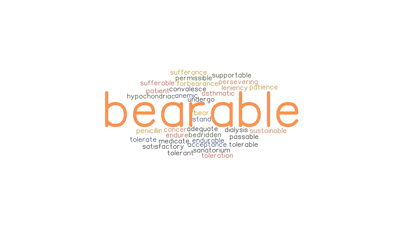 BEARABLE Synonyms And Related Words What Is Another Word For BEARABLE 