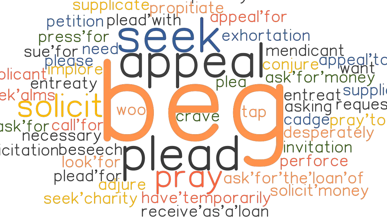 BEG Synonyms and Related Words. What is Another Word for BEG ...