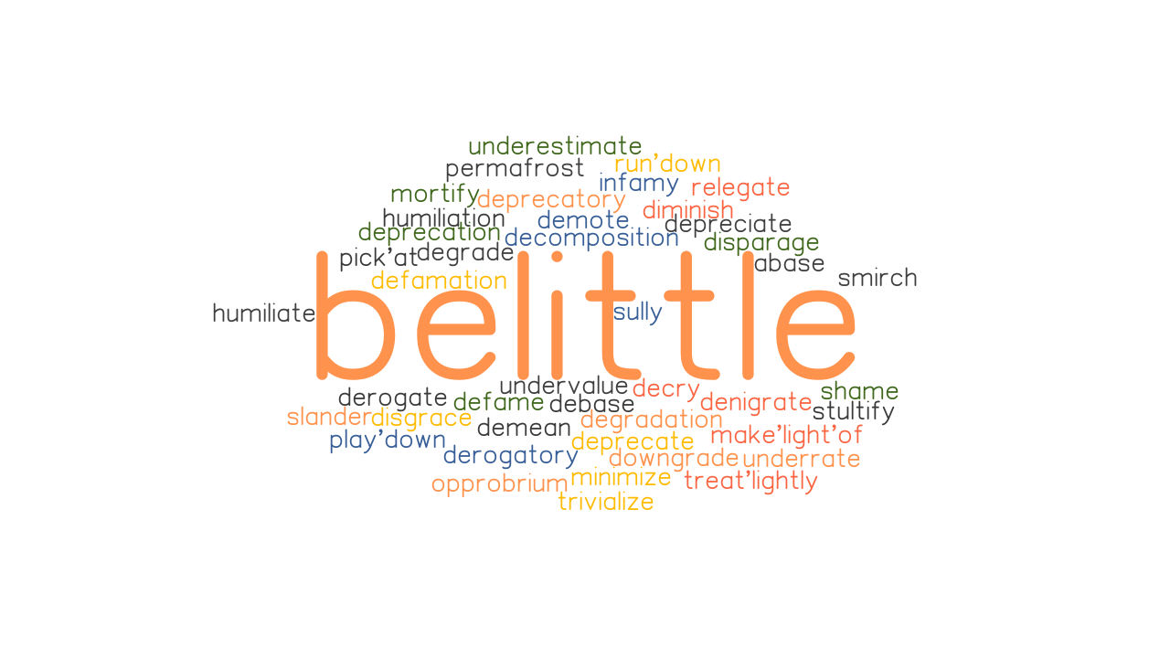 BELITTLE Synonyms And Related Words What Is Another Word For BELITTLE 