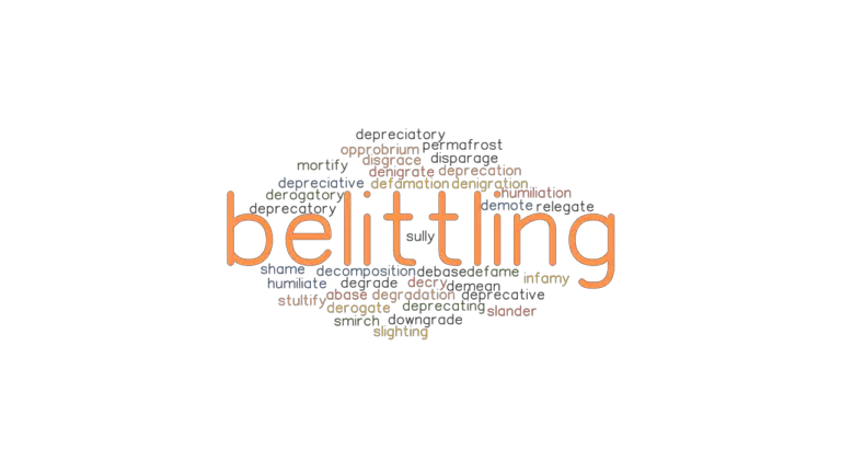 What Is A Different Word For Belittling