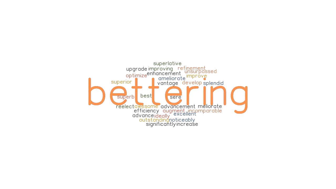 BETTERING Synonyms And Related Words What Is Another Word For 