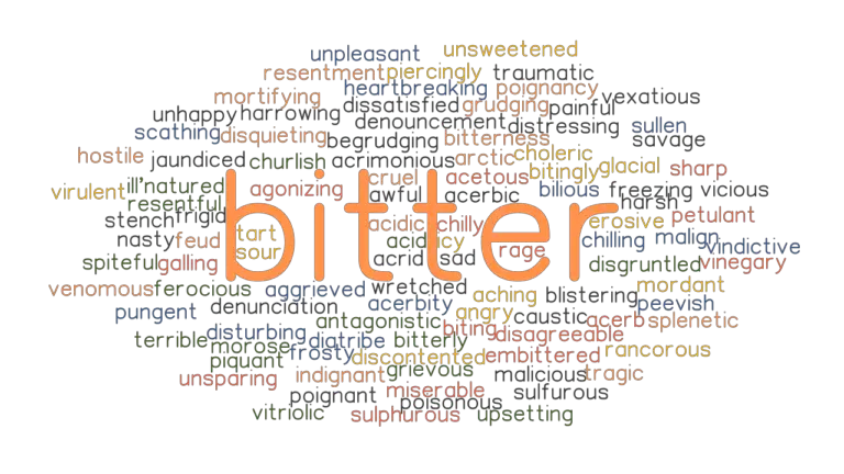 BITTER Synonyms And Related Words What Is Another Word For BITTER 