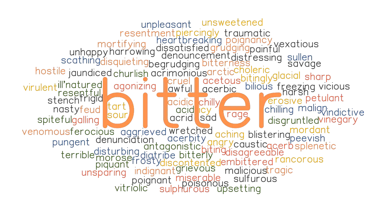 BITTER Synonyms and Related Words. What is Another Word for ...