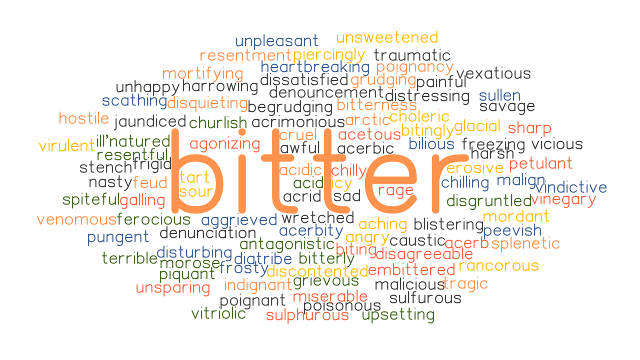 BITTER Synonyms And Related Words What Is Another Word For BITTER 