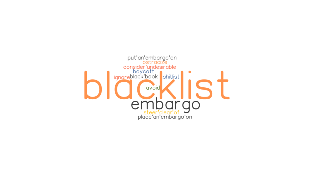 What Is A Another Word For Blacklist