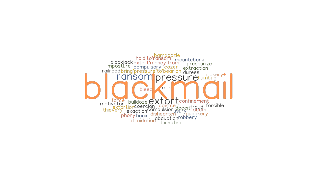 BLACKMAIL Synonyms And Related Words What Is Another Word For 