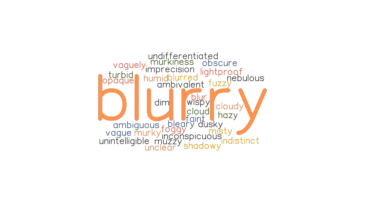 BLURRY Synonyms And Related Words What Is Another Word For BLURRY 