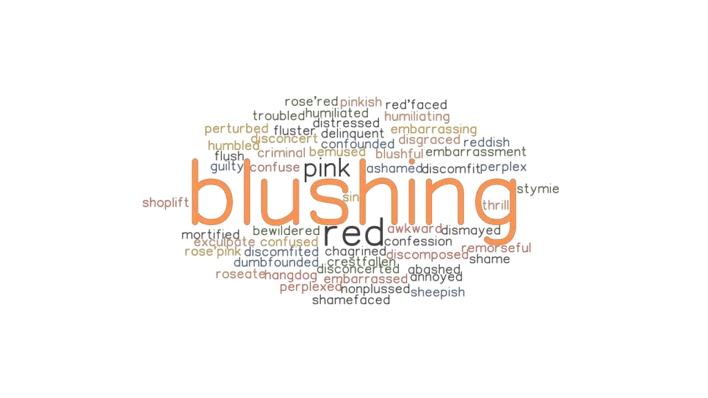 BLUSHING Synonyms and Related Words. What is Another Word for BLUSHING