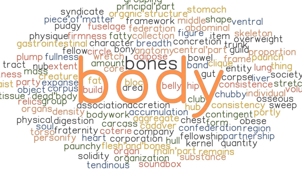 body synonyms literature