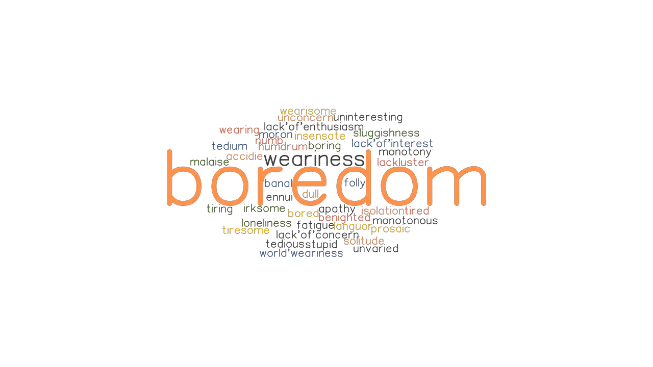 BOREDOM Synonyms and Related Words. What is Another Word for ...