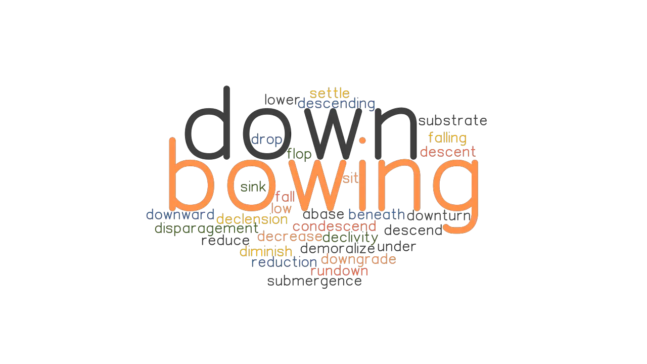 BOWING DOWN Synonyms And Related Words What Is Another Word For 