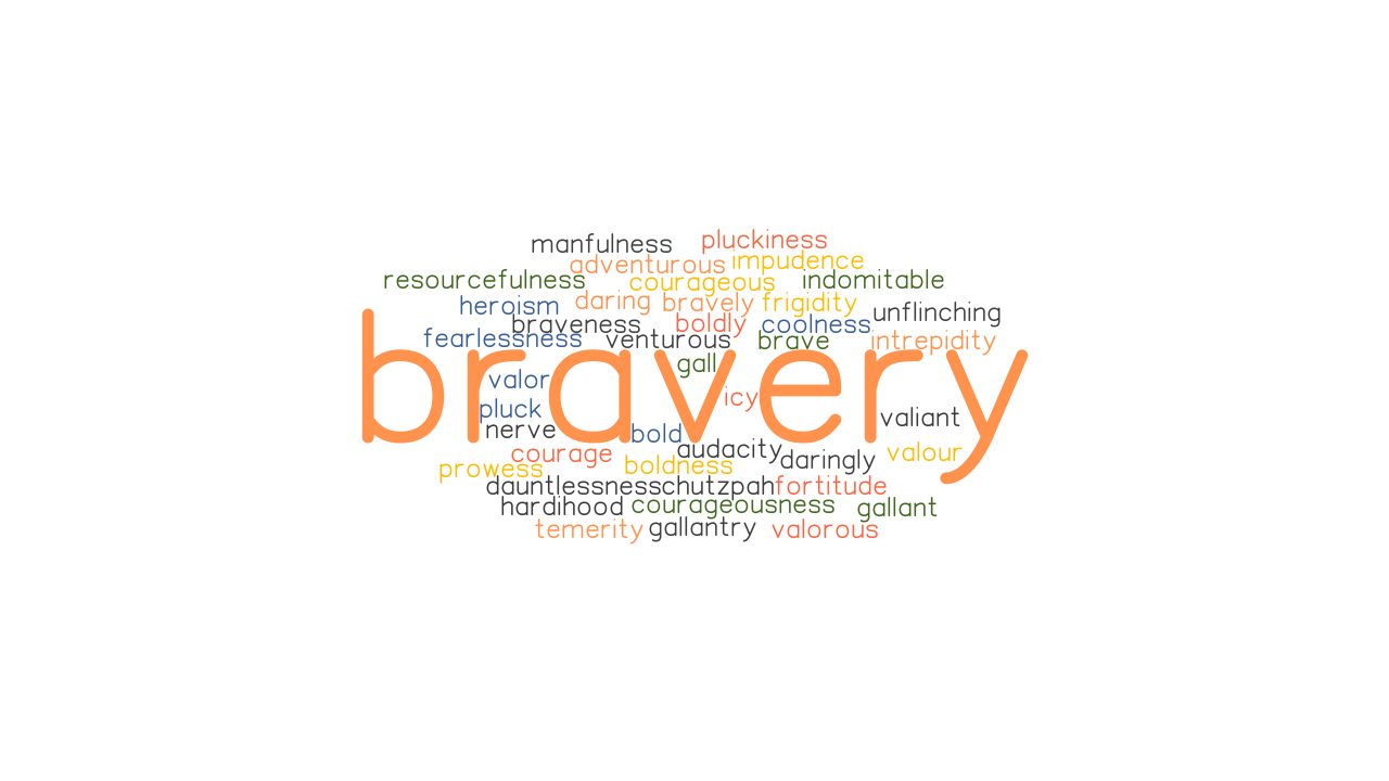 being brave synonym noun