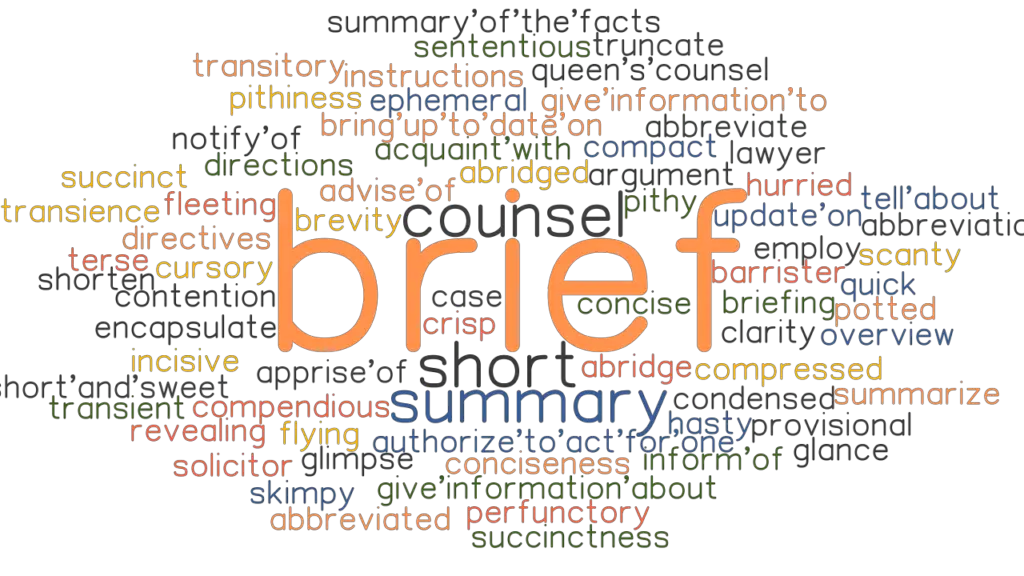 BRIEF Synonyms And Related Words What Is Another Word For BRIEF 