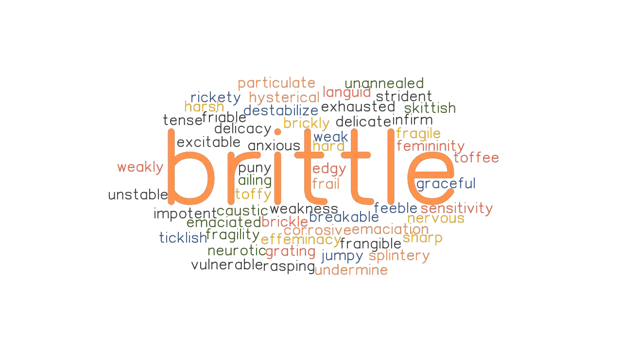 BRITTLE Synonyms And Related Words What Is Another Word For BRITTLE 