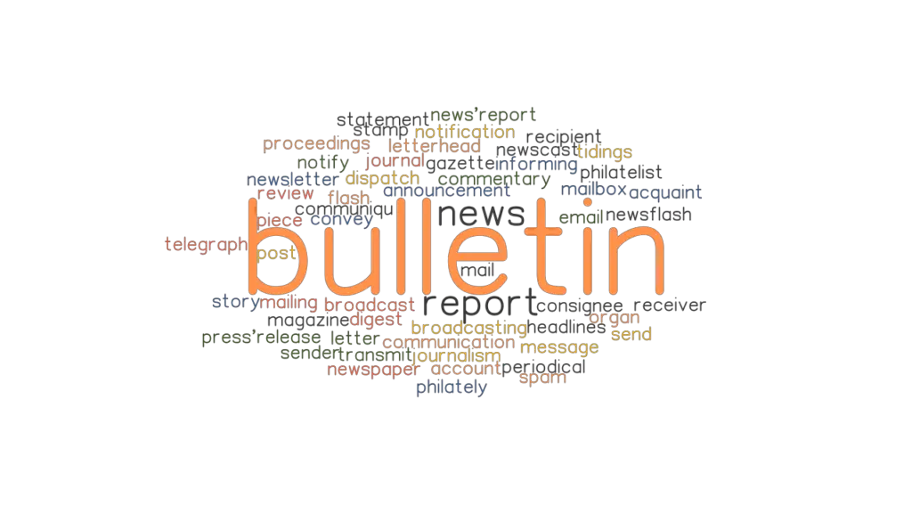 BULLETIN Synonyms and Related Words. What is Another Word for BULLETIN