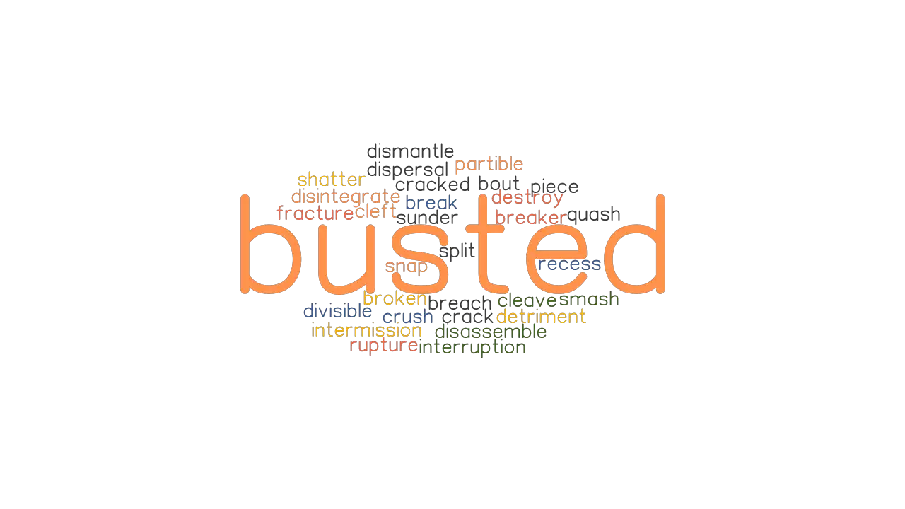 BUSTED Synonyms And Related Words What Is Another Word For BUSTED 