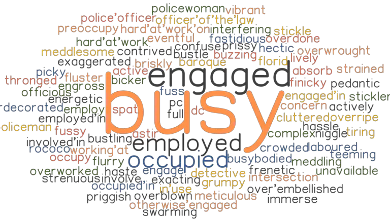 BUSY Synonyms And Related Words What Is Another Word For BUSY 