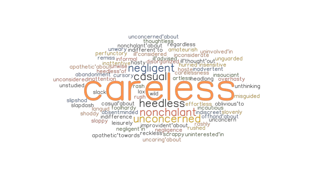 CARELESS Synonyms And Related Words What Is Another Word For CARELESS 