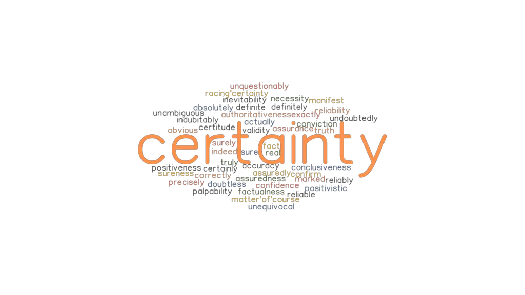 CERTAINTY Synonyms And Related Words What Is Another Word For 