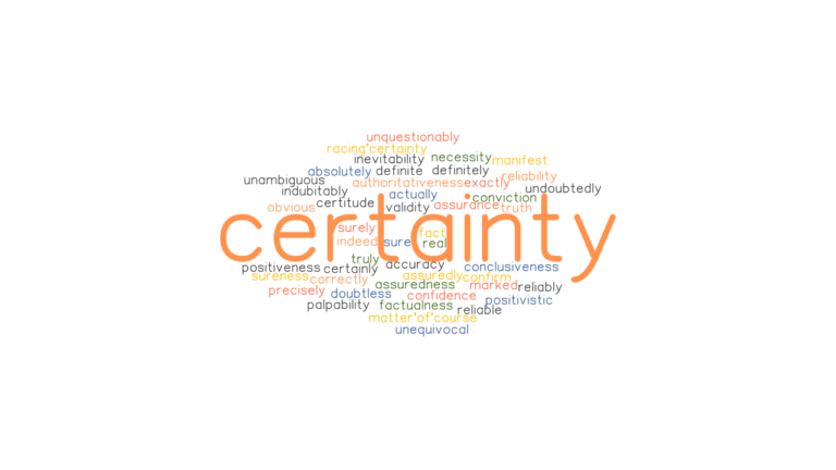 Another Word For Certainty In English