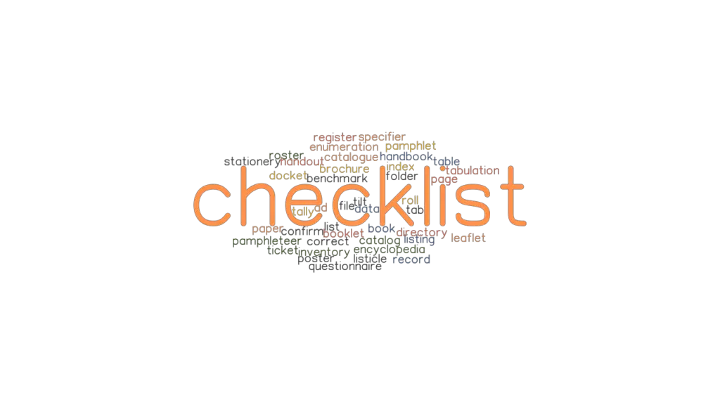 What Is Another Word For Checklist