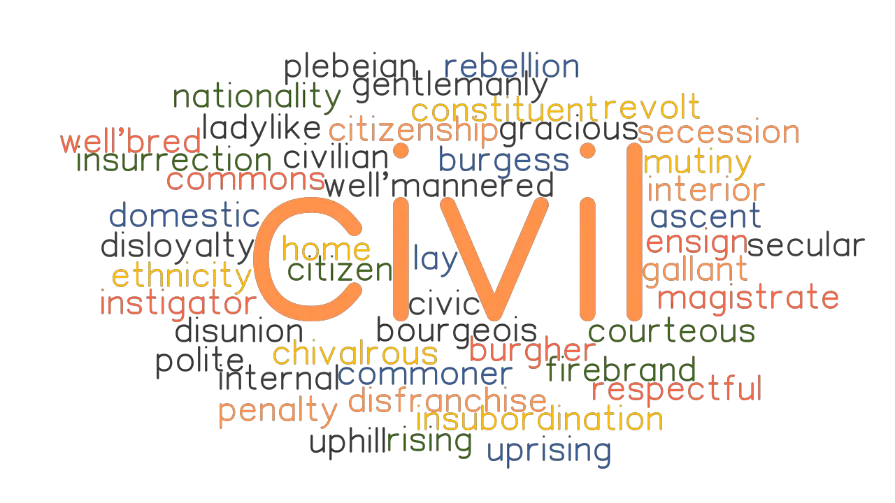 CIVIL: Synonyms and Related Words. What is Another Word for CIVIL? -  
