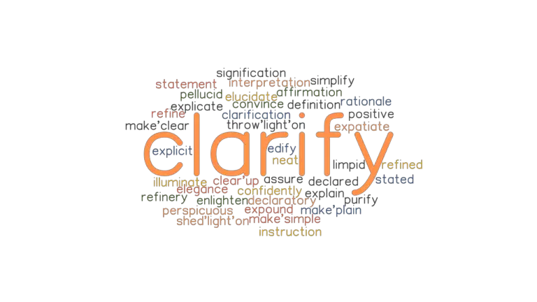4 letter words from clarify
